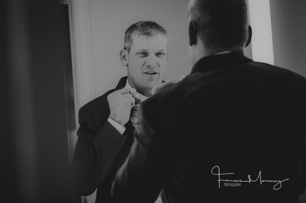 Groom preparations in King Edward Suite with his son and parents Collingwood Wedding Photographer-8436