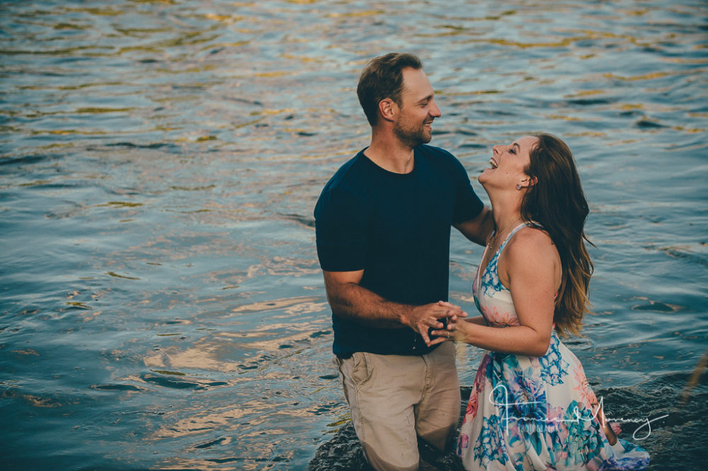Engagement photos in the river at the Paris golf course Collingwood Wedding Photographer-6762