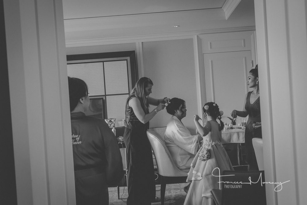 Journalistic wedding photography bridal preparations in hotel suite The Ritz Wedding Photographer-7770