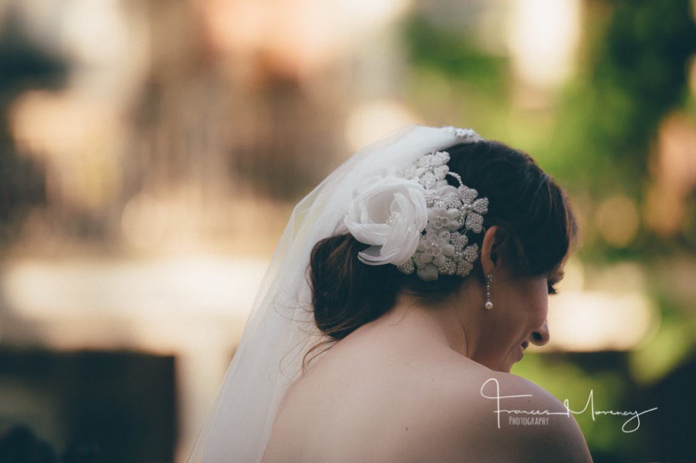 Bridal head pieces with veil for the back of the head Owen Sound Wedding Photographer-6631