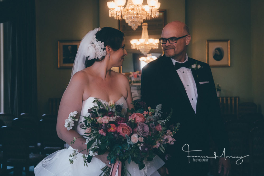 George Brown House ceremony room with chandeliers and window light Owen Sound Wedding Photographer-7141