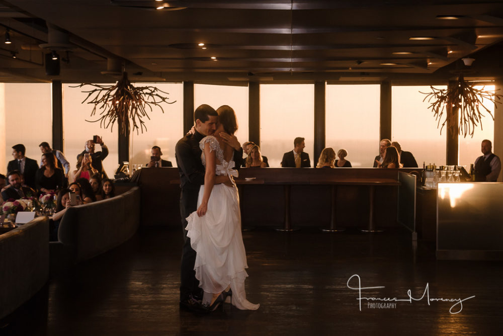 Sunset first dance at Canoe Restaurant Toronto canoe-wedding-photographer-3365