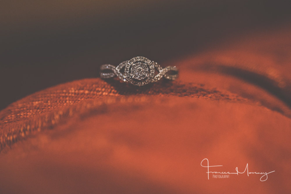 Engagement ring photography at weddings
