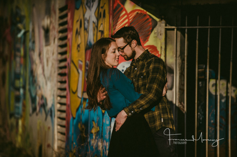Graffiti and Motorcycle Engagement Photography Journalistic_Railpath_Engagement_Toronto