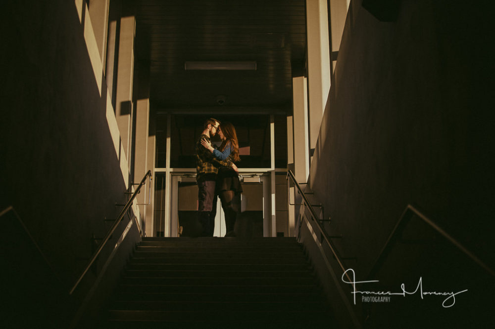 Subway, graffiti and motorcycle engagement photography Journalistic_Railpath_Engagement_Toronto