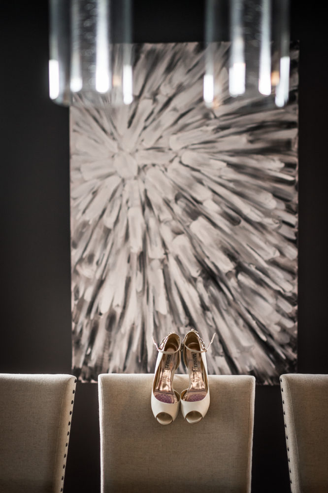 Creative photo of shoes on wedding day. Creative photo of shoes on wedding day.