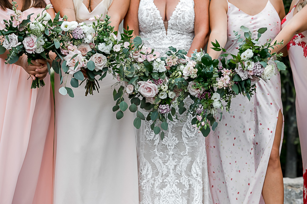 cedar and stone flower bouquets