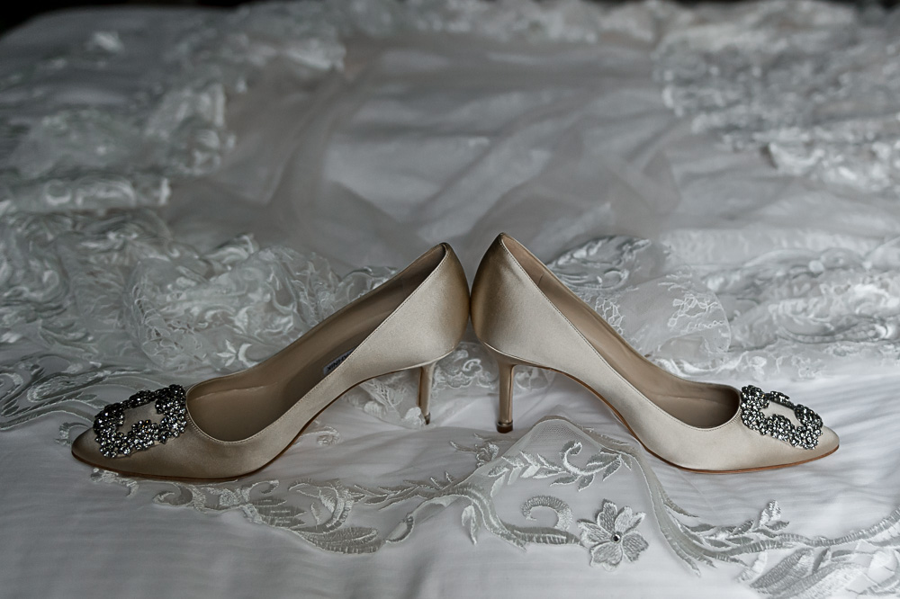 manolo shoe photo on wedding dress