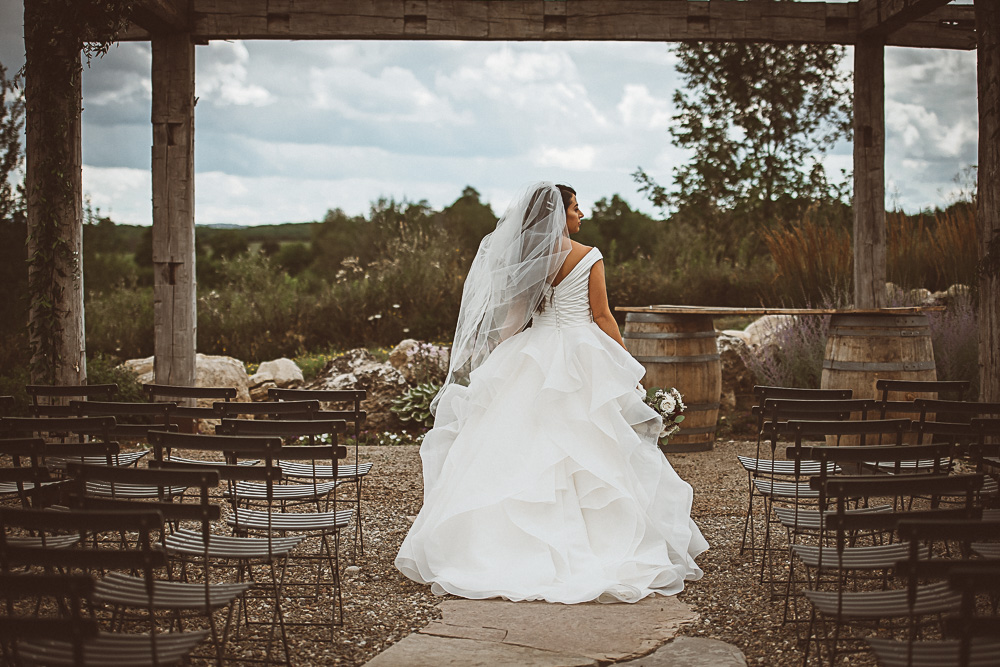 Bride portrait in ceremony space