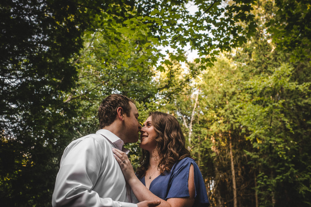 photo of couple from below