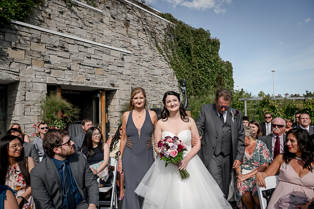 bride arriving at ceremony