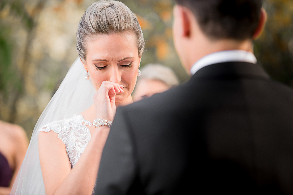 overwhelmed bride getting emotional