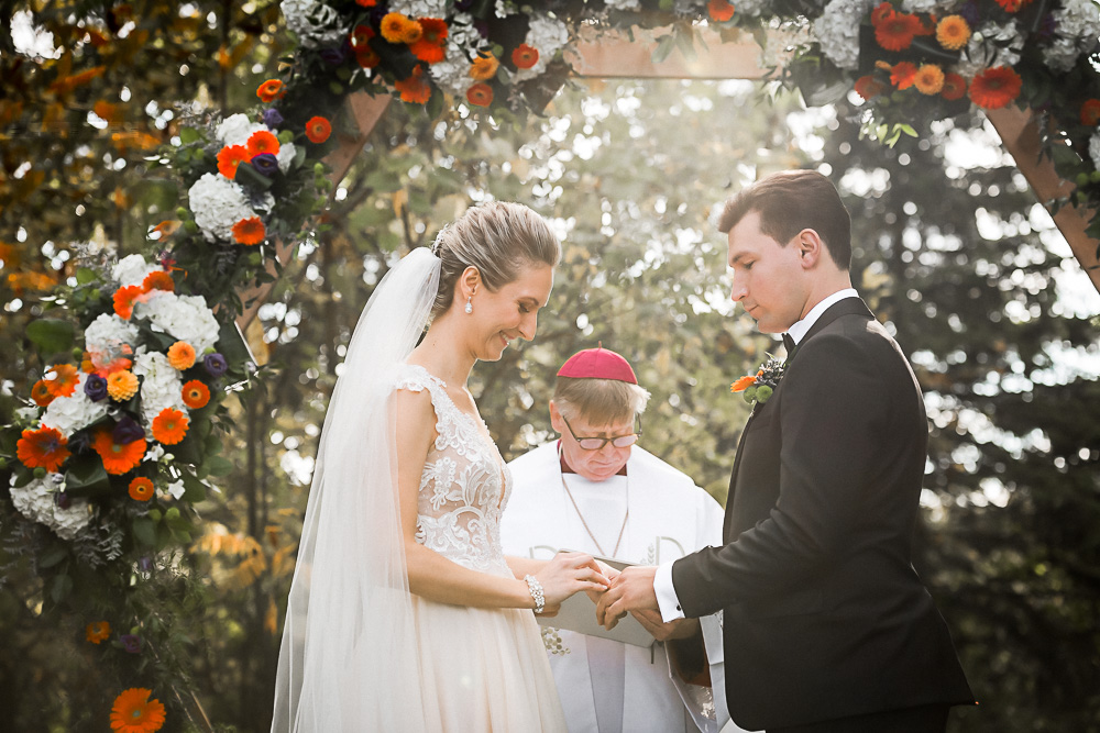 wedding ceremony at Springer Estate