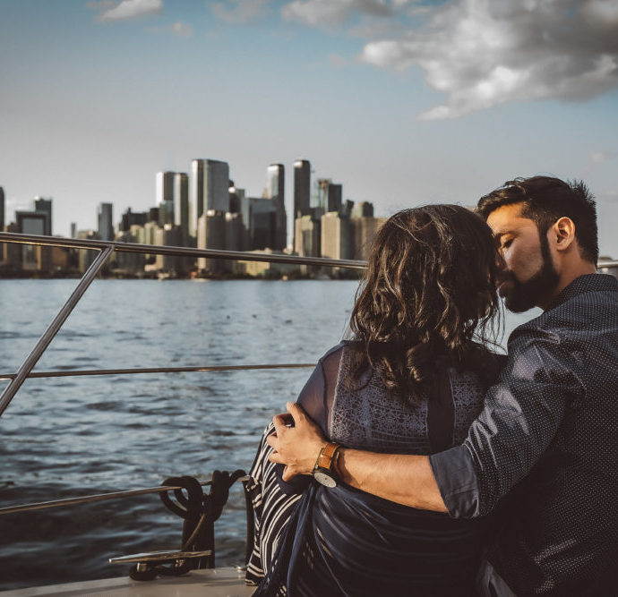 Toronto Harbour Cruise Engagement Photographer