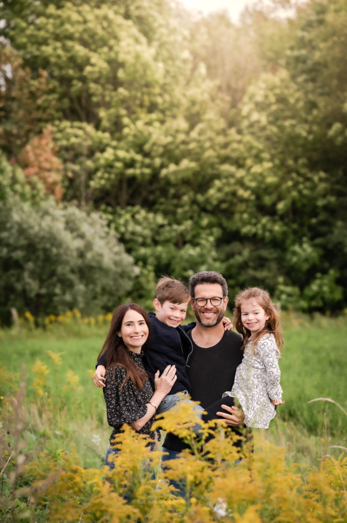 family photos in field