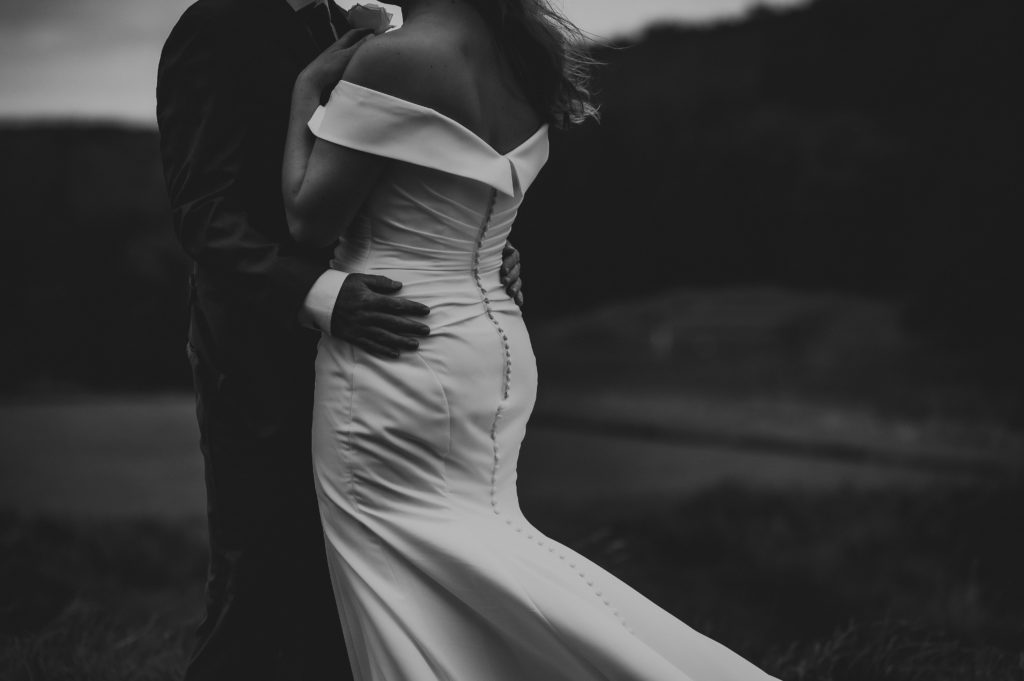 black and white wedding photos