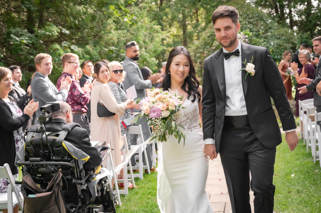 ceremony exit with bride groom
