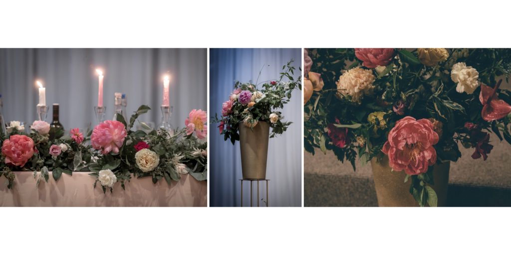 pink inspired chapel wedding ceremony