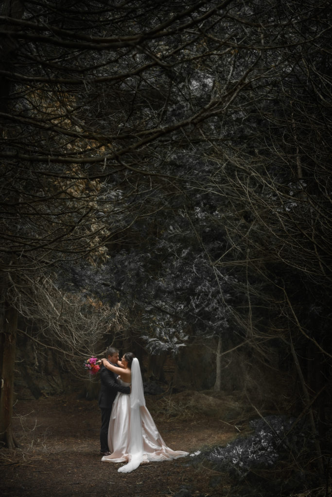 how to photograph brides in the woods
