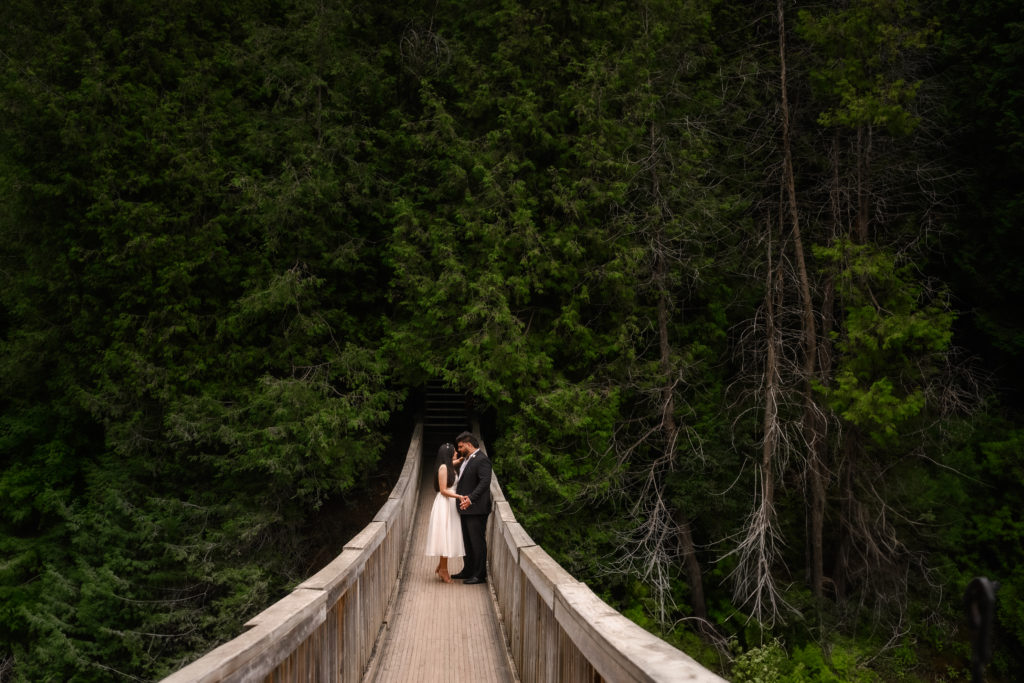 suspension bridge elopement photo